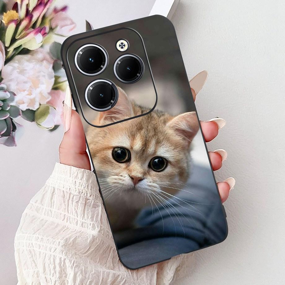 Dragon Koi Fish Landscape Phone Case For Infinix Hot 40i 40 Pro Back Cover Soft TPU Cartoon Bumper For Hot 30 30i 30 Play Shell