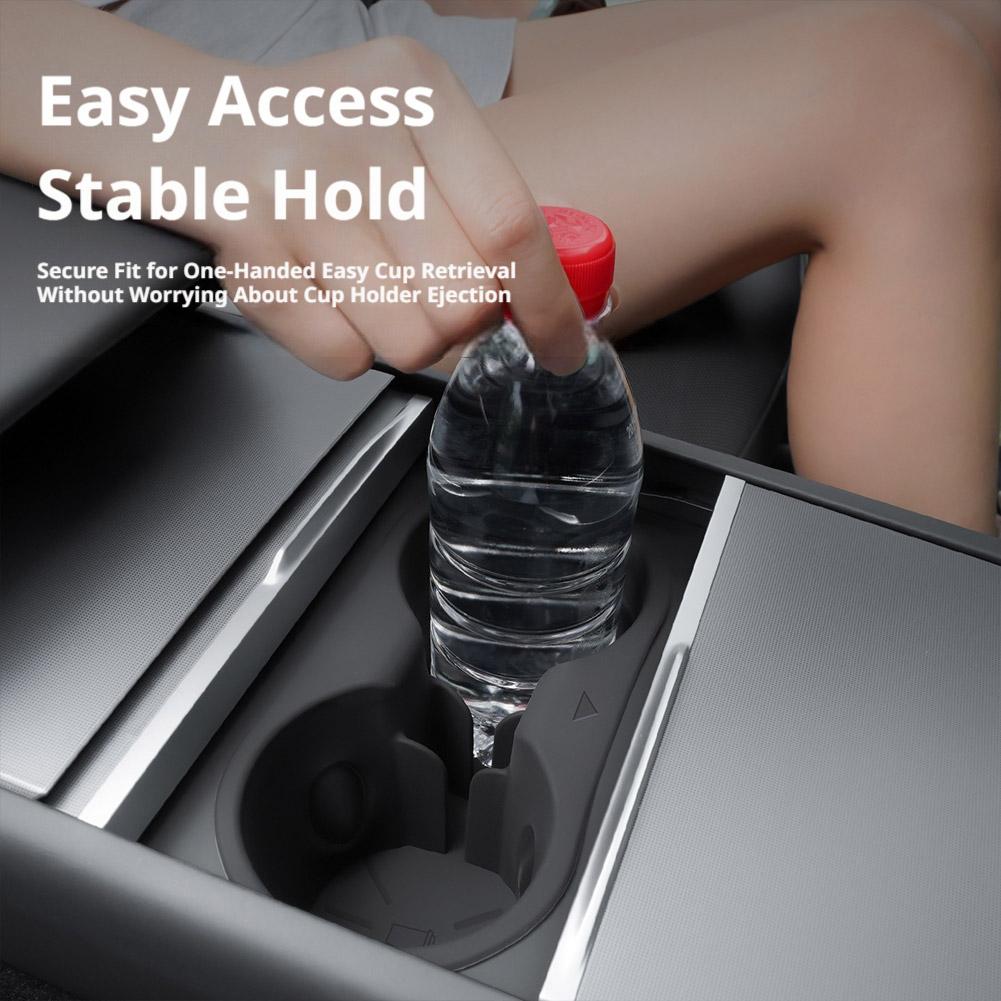 Central Control Cup Holder Cup Sleeve For Tesla Model Y Juniper YL 2026 Silicone Water Cup Holder Car Interior Accessories