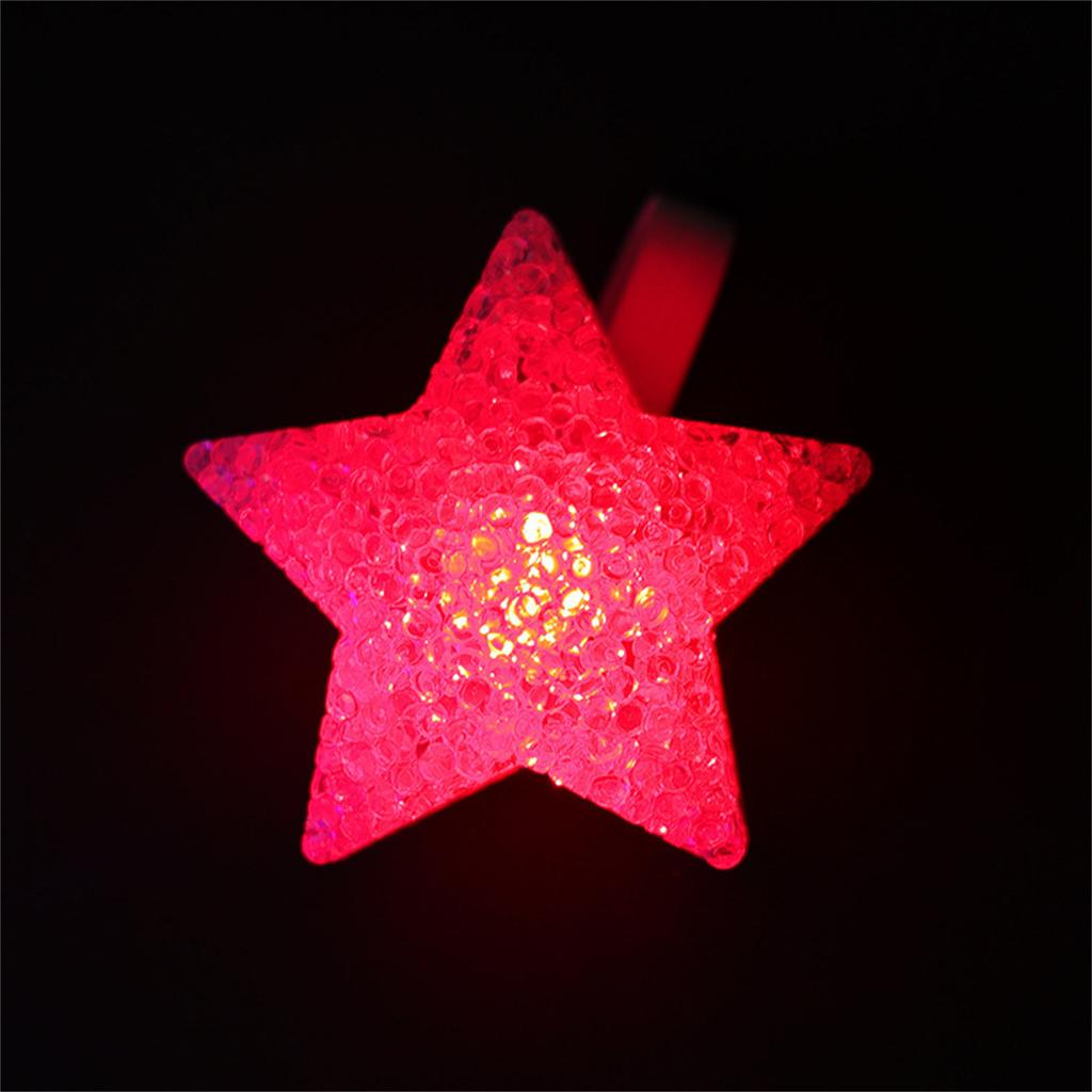 Pack of 6 Multi Color Flashing LED Bracelets LED Light Bracelets with Star Adornment for Immersive Party Experience