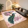 Peacock Flowers Living Room Nonslip Area Rug Soft Carpet For Bedroom Game Playroom Sofa Office Home Decor Doormat Christmas Gift C929504