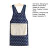 Yousheng Baking Apron Cross-Back Japanese Style Cotton Kitchen Apron with Two Pockets Adjustable Straps Cooking Gardening Apron