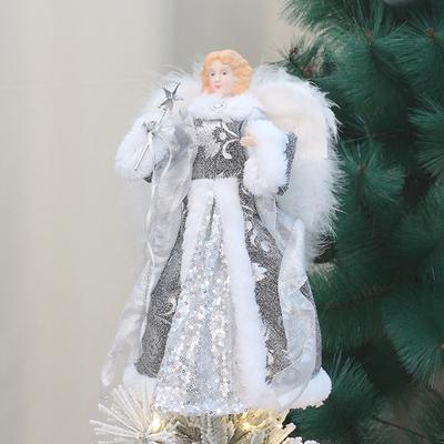 Festival Angel Doll Tree Top Star Delicate Durable Christmas Tree Top Star Atmosphere Golden Christmas Angel Topper Xmas