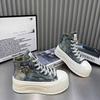 Fashion Platform High Top Shoes Women's 2025 New Small Heightened Casual Canvas Shoes