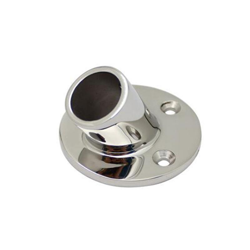 60 Degree Boat Handrail Round Base Fitting for 22/25mm Tube Pipe Boat Deck Hand Railing Marine Grade Stainless Steel 316