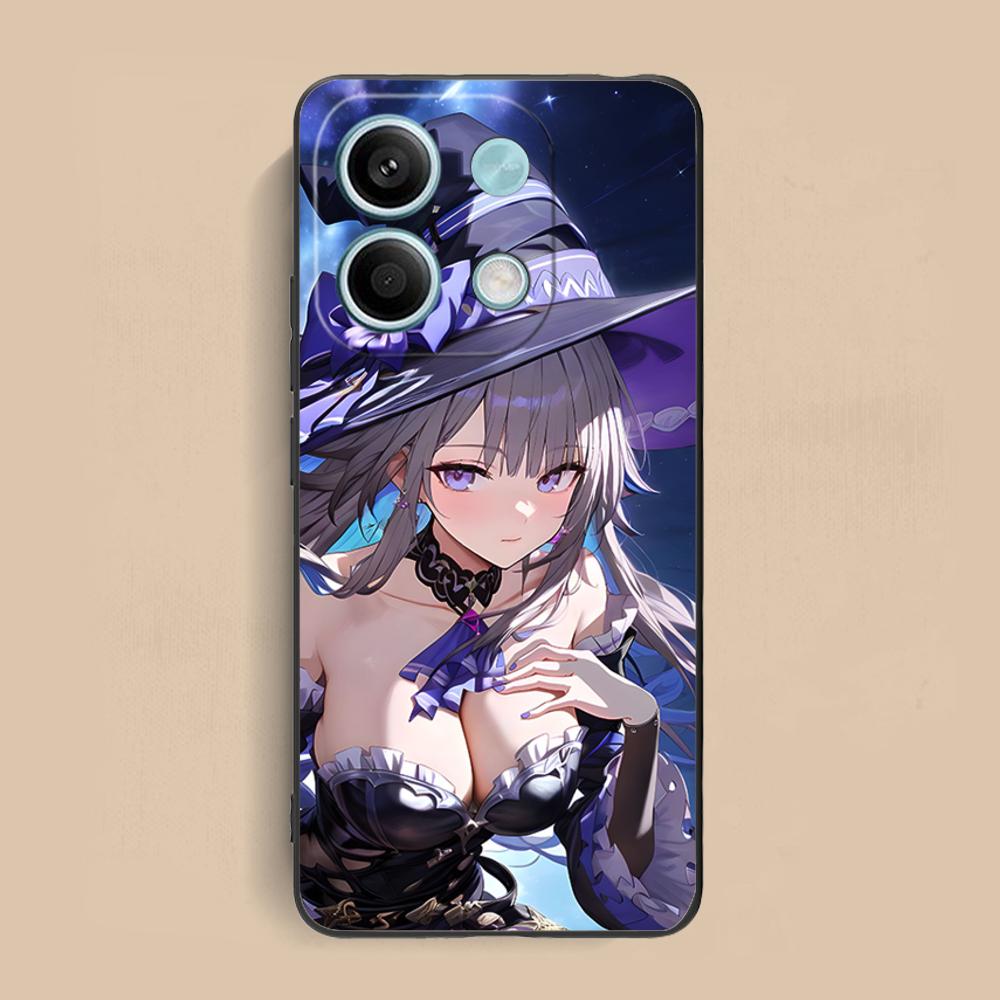 HSR Herta Matte TPU Mobile Phone Case for Xiaomi Redmi Note 14 13 12 11 S Pro Plus 4G 5G Colorful Printing Cover