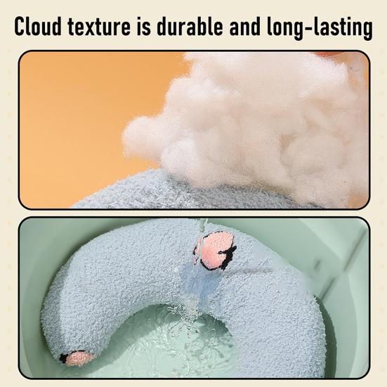 U-Shaped Cat Pillow for Cervical Support Small Soft Plush Sleeping Pad for Kittens Cats Comfortable Cushion for Deep Sleep & Anxiety Relief