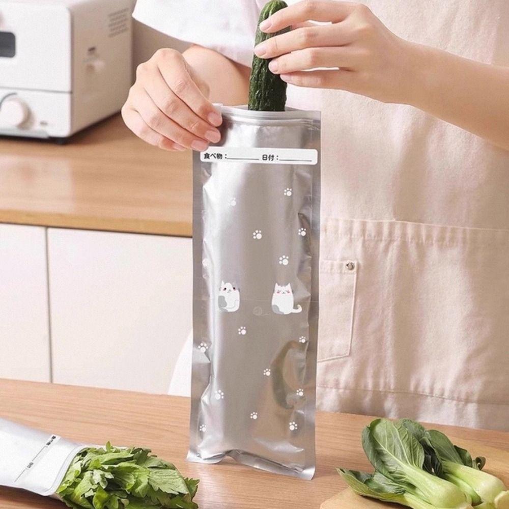 10Pcs Leakproof Aluminum Foil Fresh-keeping Bag Sliding Chain Kitchen Fresh Bag Kitchen Supplies