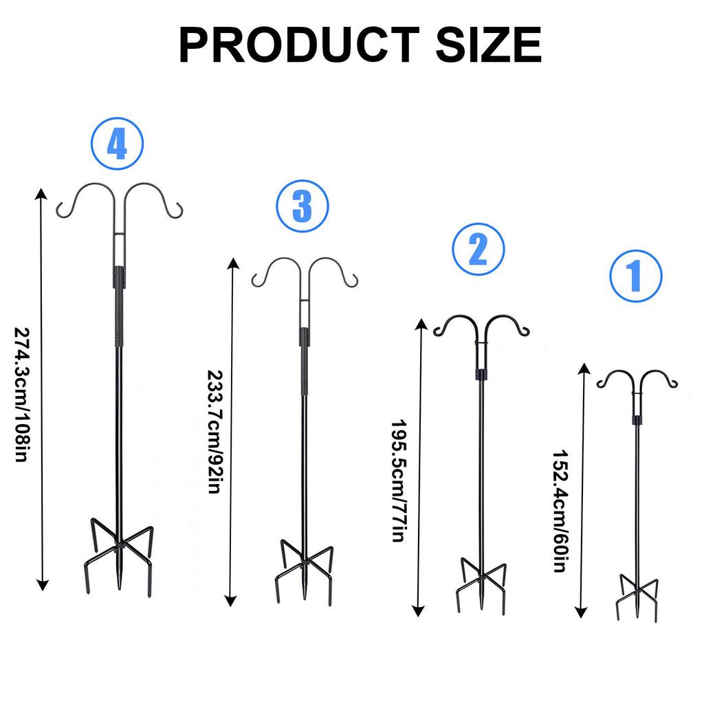 Wild Bird Feeding Stand with Hook for Garden Outdoor Decors Bird Bath Bird Feeding Station Hanging Bird Feeder