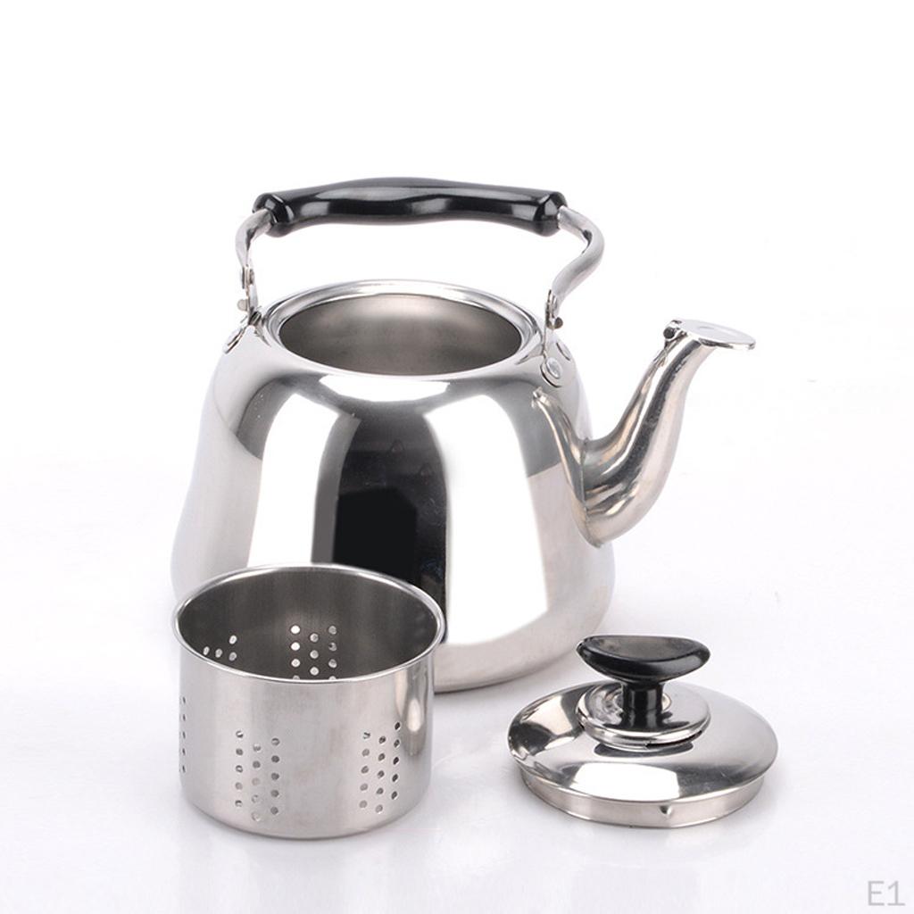 Kettle Stainless Steel Stovetop Teapot, Metal Tea Pot Gas/Induction/Electric/Gas/Stovetop Teakettles