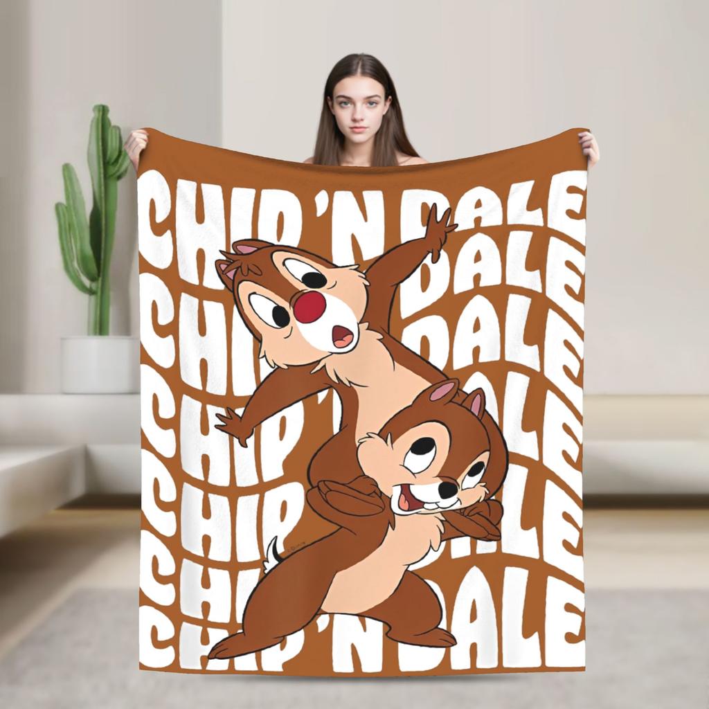 Chip 'n' Dale And Friends Wool Blankets Cartoon Customized Throw Blanket for Home 200x150cm Plush Thin Quilt