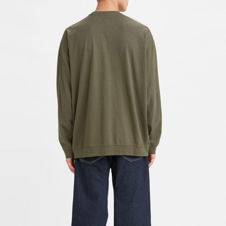 Levis Printed Logo Crewneck Sweatshirt Men sweatshirt Olive A0997-0000