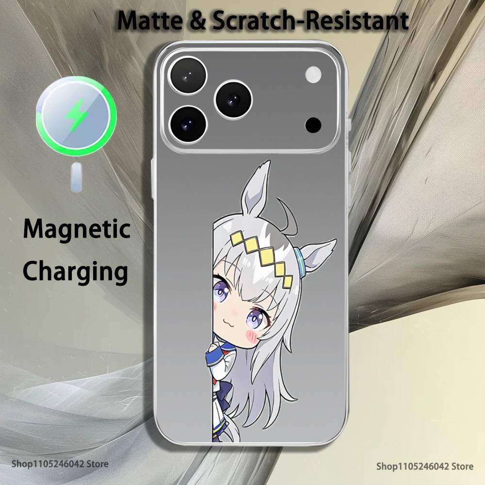 P-Pretty Anime D-Derby Cute For iPhone 17,16,15,14,13,12,11,Pro,Max,Plus Transparent White Phone Case Magnetic Wireless Charging