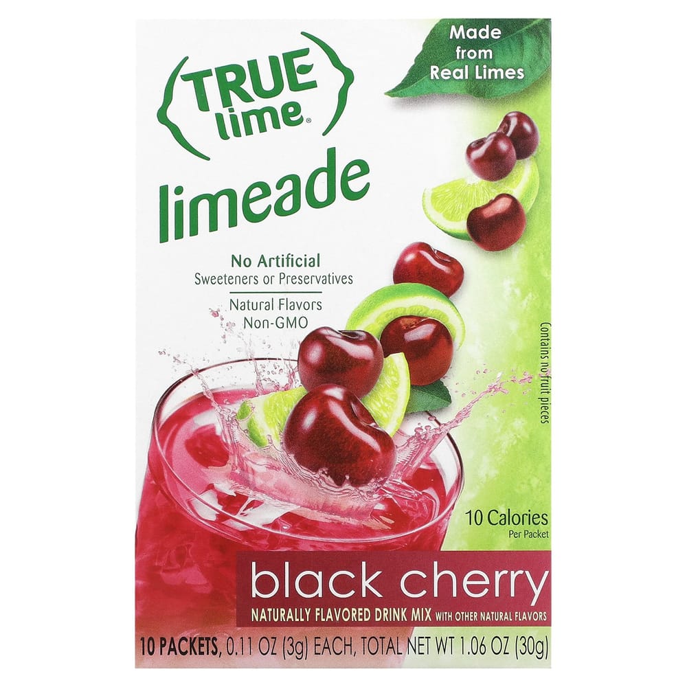 True Citrus True Lime Black Cherry Limeade, 10 Packets, 30g (1.06oz)