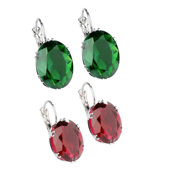 1/2 Pairs Teardrop Earrings Lightweight Sparkling Cubic Zirconia Water-drop Pendant Drop Earrings Jewelry Accessories