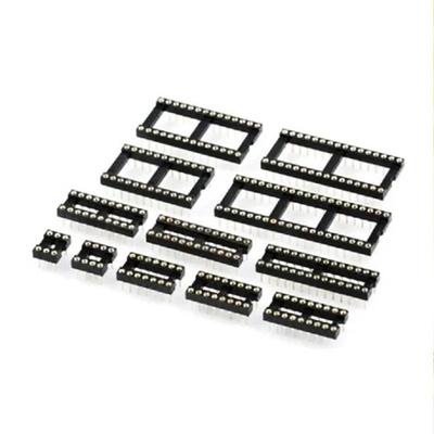10 ADET Yuvarlak Delik IC soketli konnektör DIP 6 8 14 16 18 20 24 28 32 40 Pin DIP16 DIP28 DIP40 SIP YUVARLAK IC SOKETLER Adaptör Lehim Altın Kaplama Dar Geniş