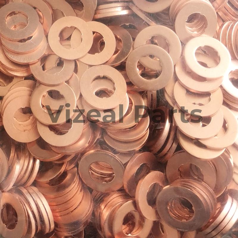 20/50/100PCS Fuel Injector Gasket Copper Washers Seals RF2A13H51A RF2A13H51B For Mazda 2 3 5 6