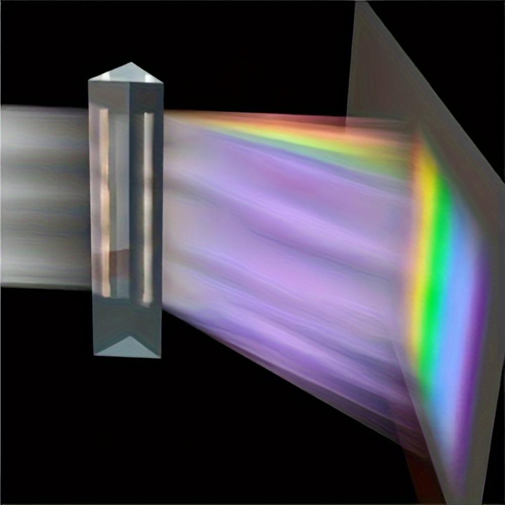 1 stuks Natuurkunde Wetenschap Speelgoed, Drievoudig Prisma Glas, Kleurlicht Spectrum Reflecterend Leren Educatief Speelgoed Voor Schoolonderwijs