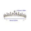 Zircon Crystal Bridal Crown Shiny Princess Tiara Wedding Hair Jewelry  Hair Jewelry Accessories