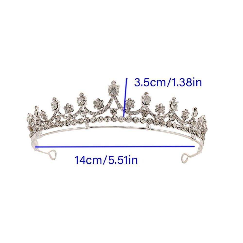 Zircon Crystal Bridal Crown Shiny Princess Tiara Wedding Hair Jewelry  Hair Jewelry Accessories