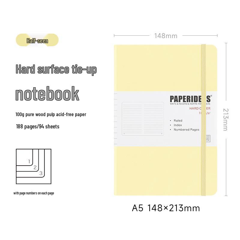 

Блокнот PAPERIDEAS A5 в твердій обкладинці з ПУ шкіри в клітинку Lined Pages