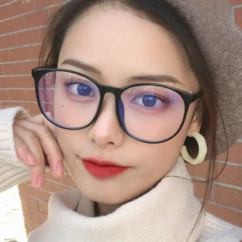 Transparent Computer Glasses Frame Women  Anti Blue Light Round Eyewear Blocking Glasses Optical Spectacle Eyeglasses