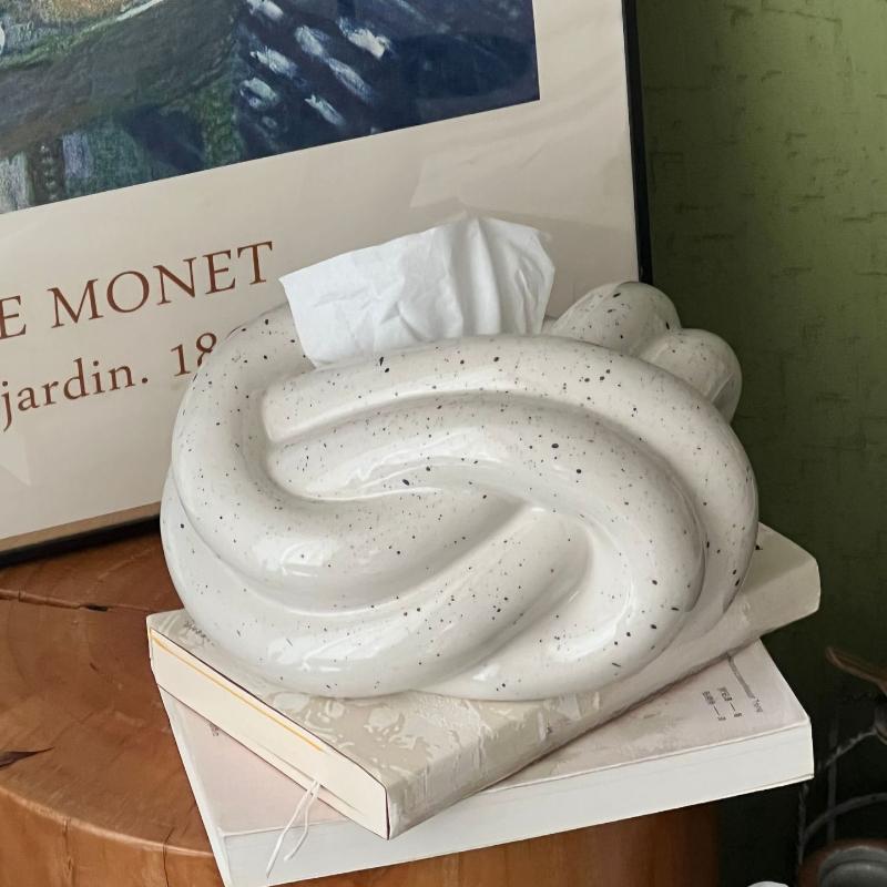 

Полезный держатель для салфеток, декоративная пыленепроницаемая керамика, коробка для салфеток в форме узла