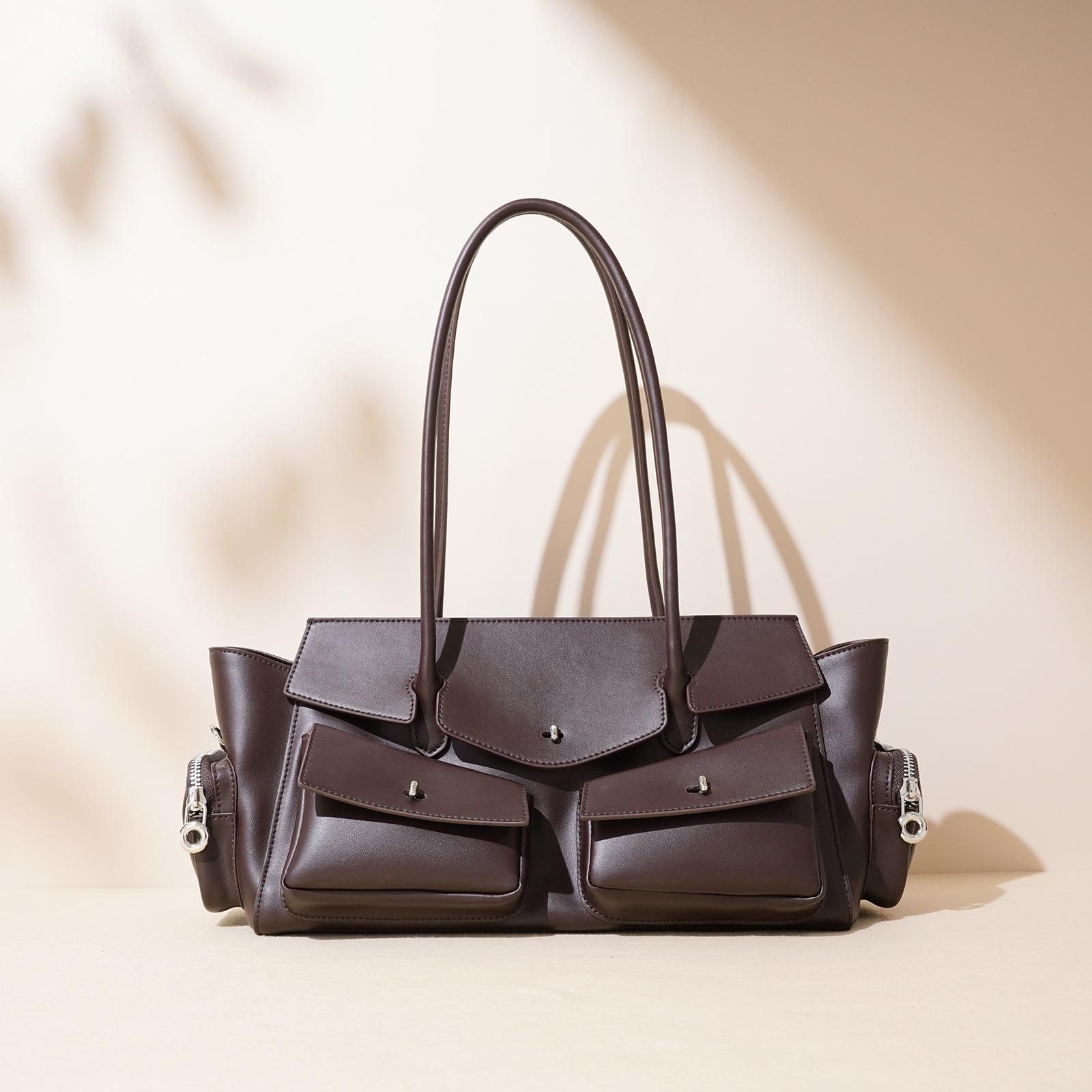 

New Large-capacity Women s Bags, Armpit Bags, Versatile Portable Multi-pocket Locomotive Bags, Shoulder Messenger Bags. Вишня