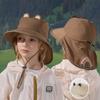 Kinder Cartoon Sonnenhut mit breiter Krempe und Nackenschutz für Outdoor-Sonnenschutz