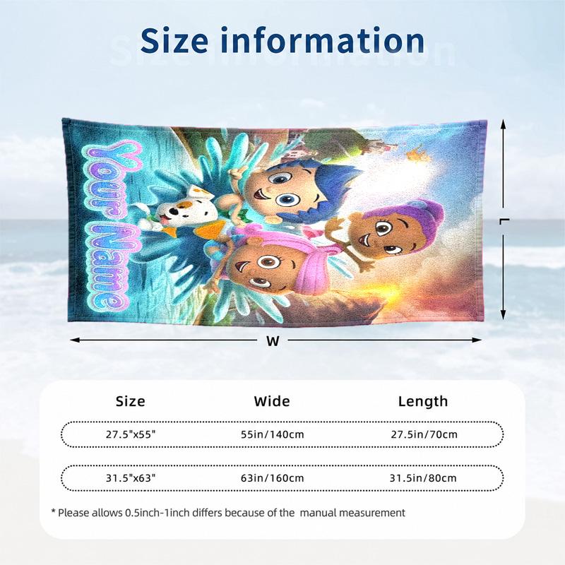 Bubble Guppies Personalisierte Strandtücher dienen auch als Badetücher Sommer-Essential ein Muss für draußen den Strand und den Pool