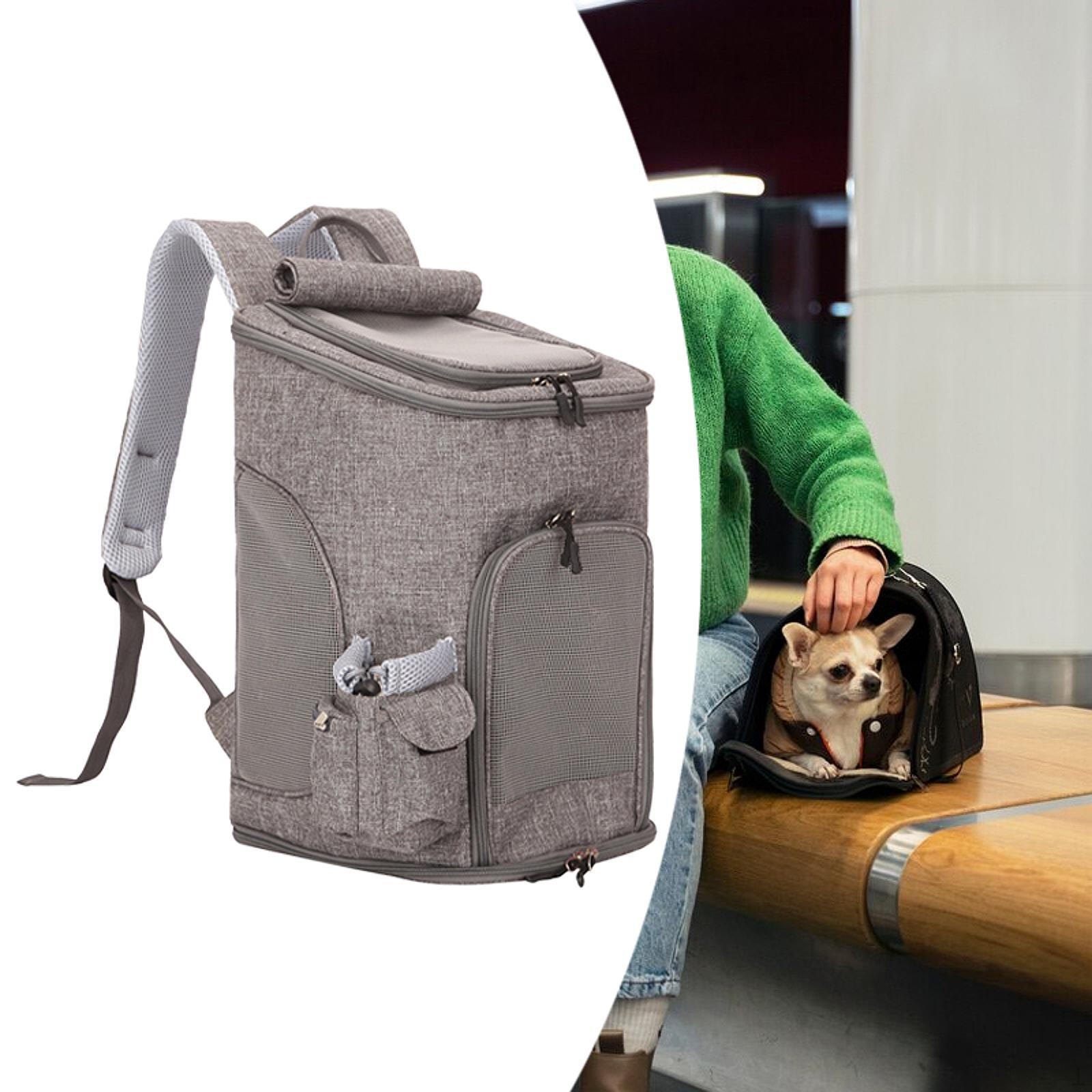 

Рюкзак-переноска для собак с регулируемым ремнем для кошек и собак, подходит для активного отдыха на открытом воздухе Gray