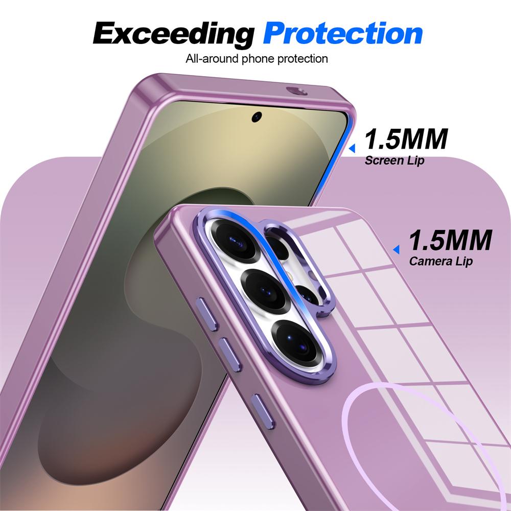 Hard PC Magnetic For Magsafe Case For Samsung Galaxy S26 Ultra S25 Plus S24 Ultra Wireless Charging Shockproof Cover