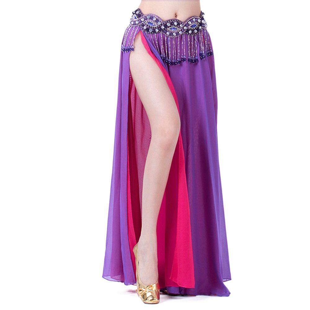Chiffon Spanish Skirt Shining Show Costumes Fashion Belly Dance Accessories  Women