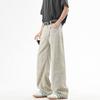 Spring New Men's Semi-elastic Rubber-style Jeans American High Street Mopping Pants
