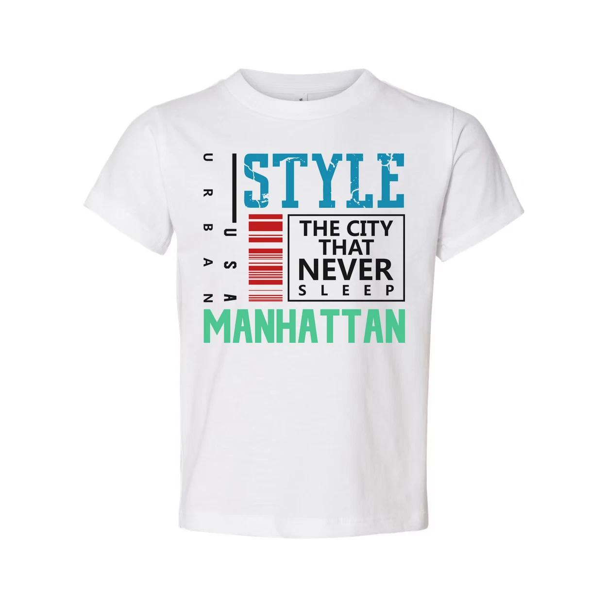Urban Manhattan Graphic T Shirt With Style The City That Never Sleep Design For L