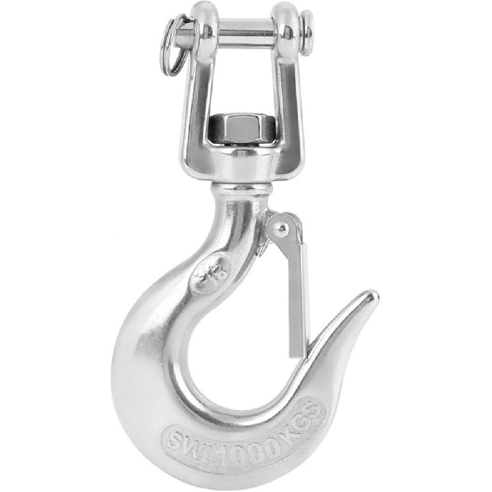 

Swivel Hook, 650kg/1000kg 304 Stainless Steel Swivel Lifting Hook with Rigging Accessory Safety Eye Swivel Lifting Hoisting Chain Hooks(650kg) 650kg