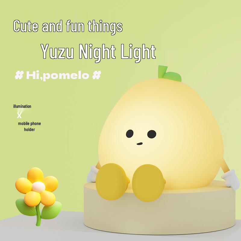 Whale Pat Pat Silicone Night Light - Color-Changing Sleep Aid and Eye Protection for Bedroom Ambiance