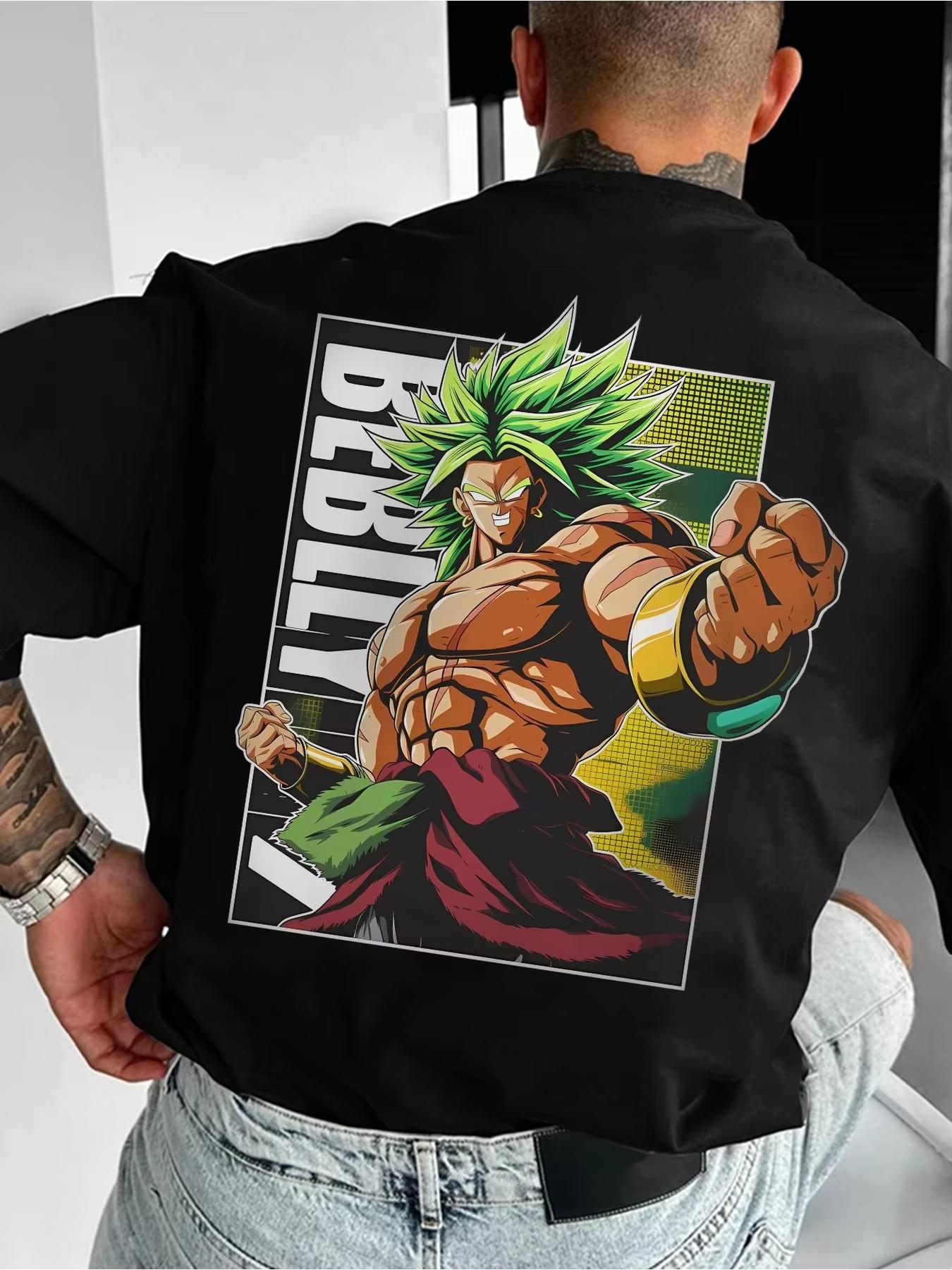 

Dragon Ball Broly Anime Men T Shirt Short Sleeve Tee Streetwear Cotton Tops Casual Graphic Tee Spring Summer Workout Gym Fashion 4XL