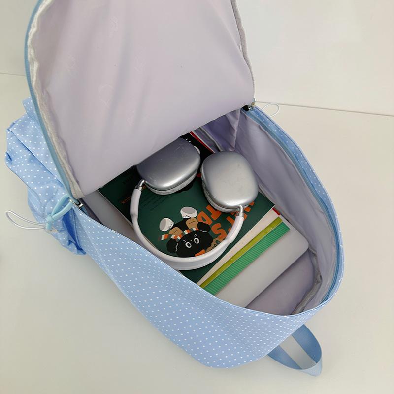 Schoolbag new high-value Japanese ins fresh and sweet polka dot backpack junior high school students lightweight large-capacity backpack