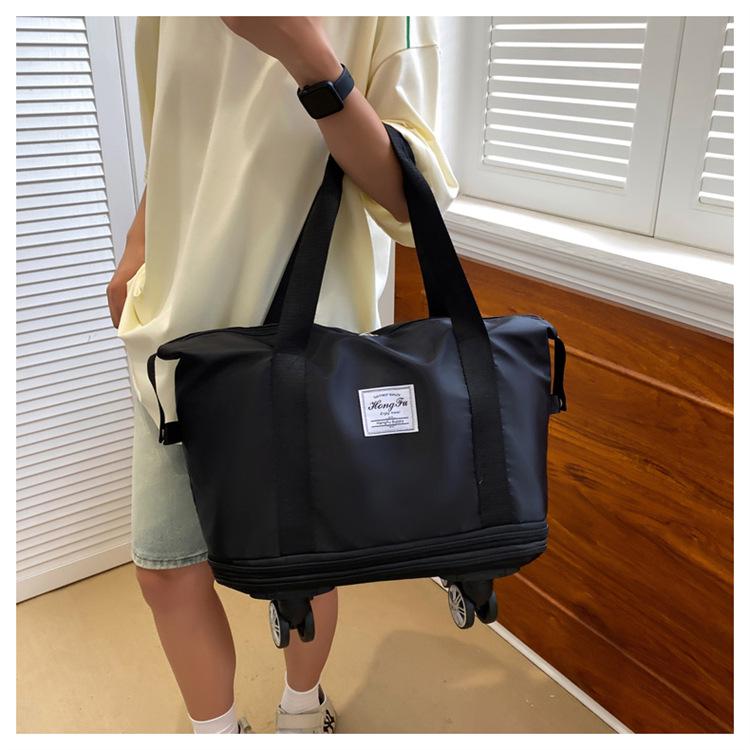 Universal Wheeled Folding Travel Storage Bag: Perfect for Packing Clothes On Short Trips