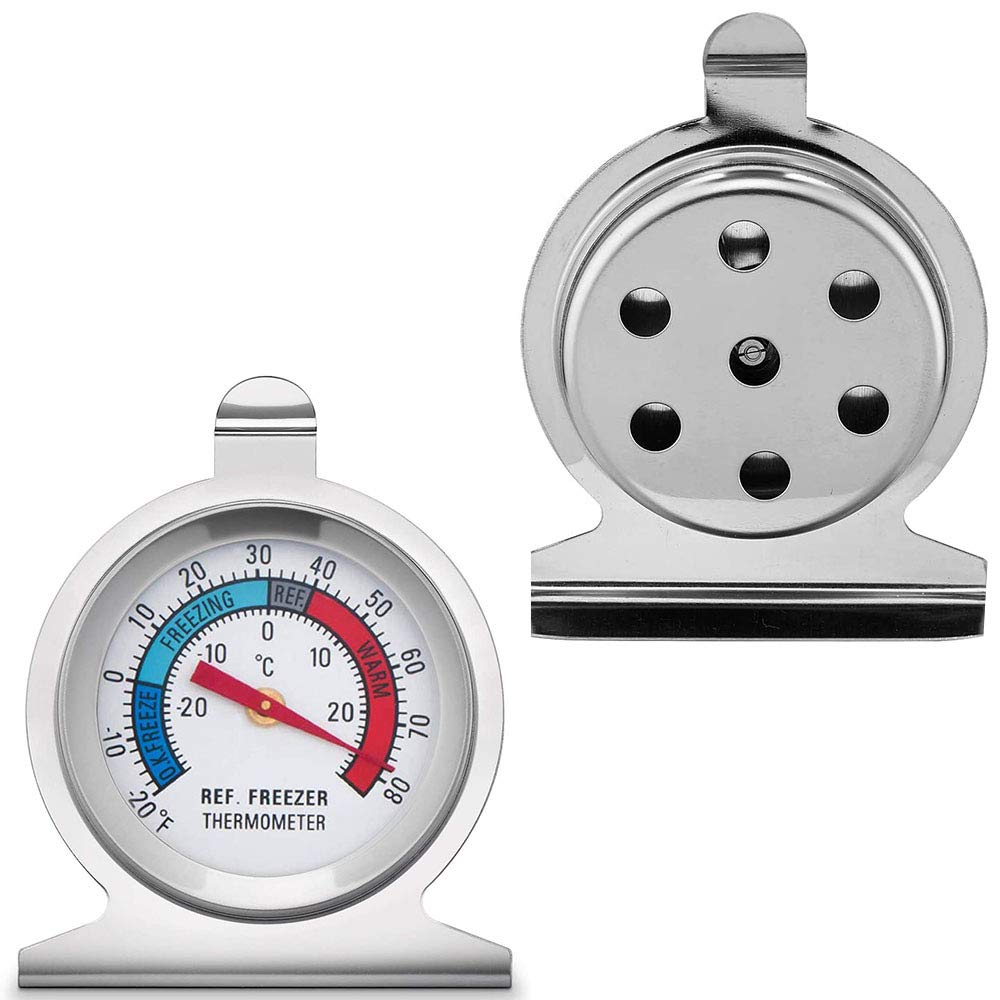 4pcs Refrigerator Freezer Thermometer Measurement Range Large Dial Thermometer (-30°C~30°C/ 20~80°F)