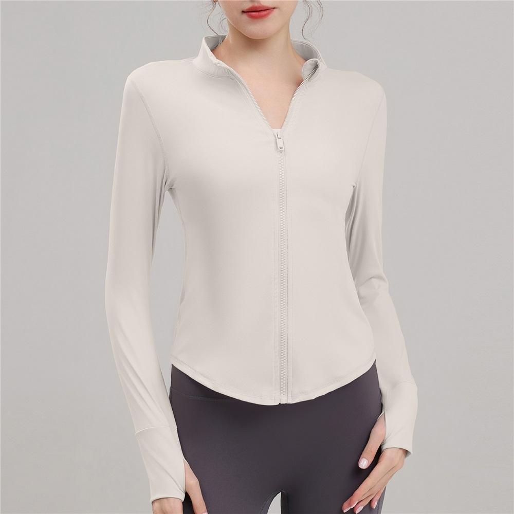 New Fully Zippered Gym Yoga Suit Top For Slimming And Slimming, Quick Drying Running And Cycling Sports Jacket For Women