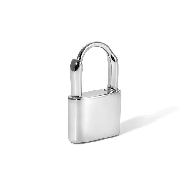 

Креативный стиль S925 Персонализированные серьги Простые геометрические замки Модные клипсы для ушей с пряжкой