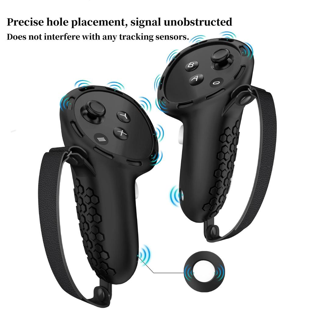 Meta Quest 3S 7-teiliges Silikonset Griffabdeckung Host-Abdeckung Verdunkelungsmaske VR-Zubehör