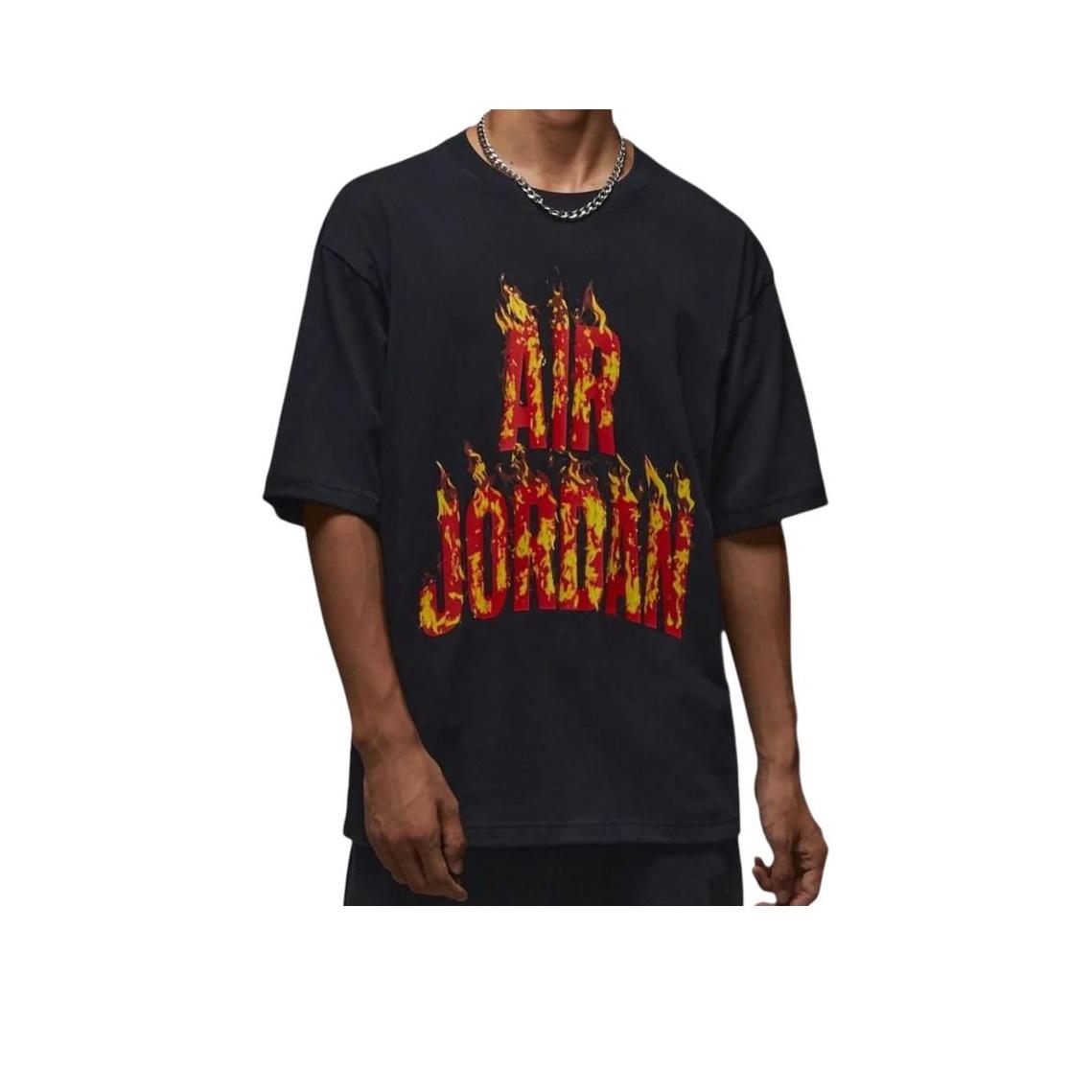 

Jordan Air FW25 Удобный Повседневный Пуловер с Круглым Вырезом и Коротким Рукавом Унисекс Футболки IQ6957-010 L