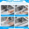 23″ Sink Water Splash Guard Silicone Kitchen Sink Water Baffle Plate with Non Slip Strong Suction Cups Sink Baffle Splash Guard