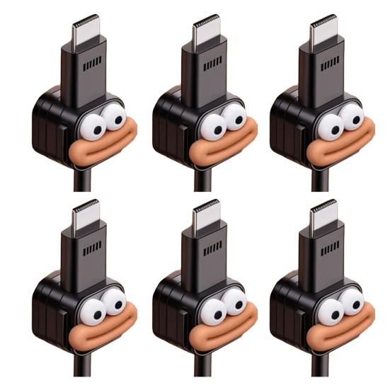 6/12Pcs Cartoon Magnetic Cable Organizer Clip Self-adhesive Home Office Desk Phone Charging Data Cord Holder Keeper Power Wire Management Clamp