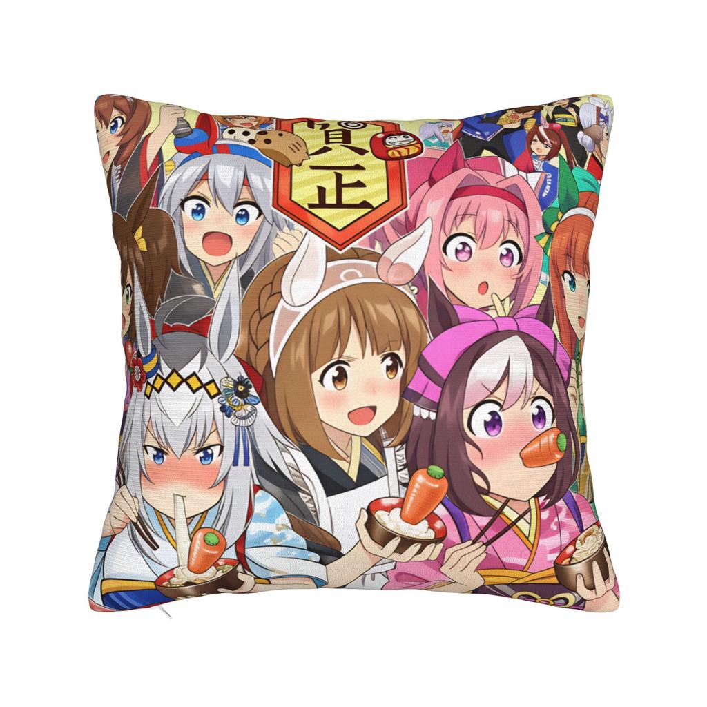 Fierce Tokai Teio Uma Musume Pillow Cover  Print Cushion Cover Cute Funny Pillow Case For Wedding Party Home Decor