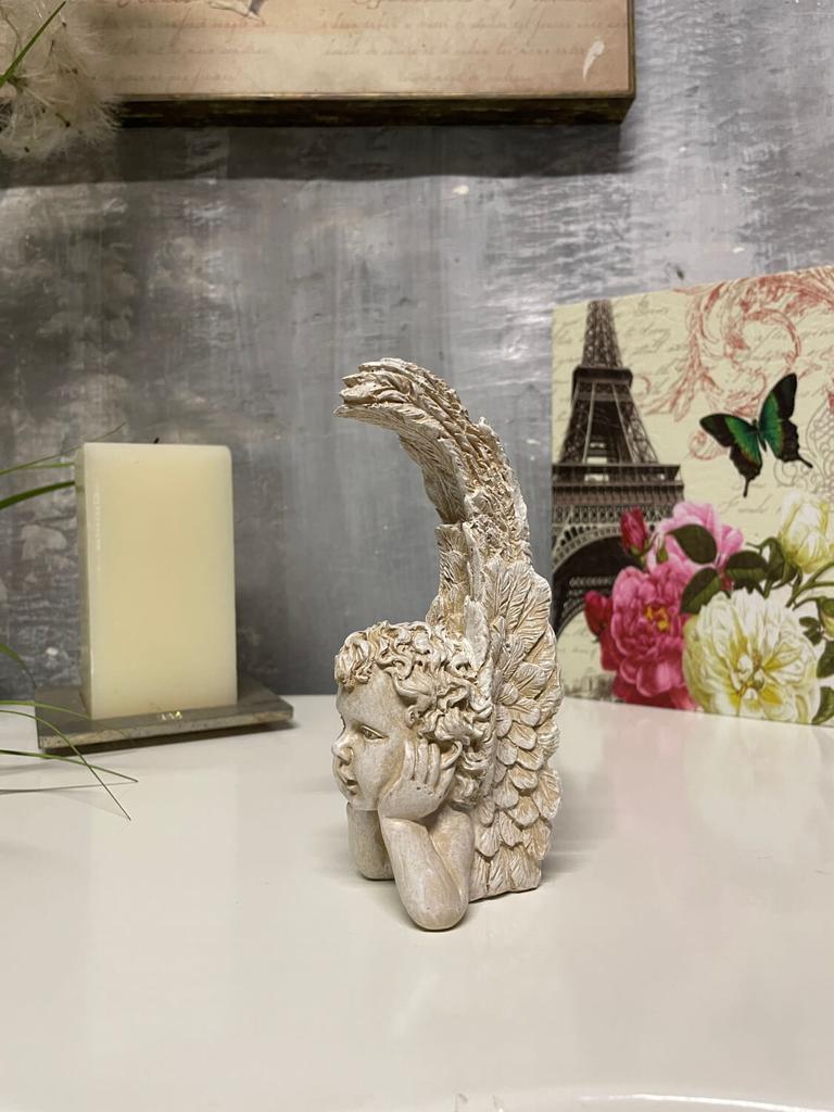 Figurine of a Pensive Angel from Resin Angel Decoration