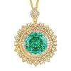 Jewelry Copper Bottom Gold Plated Rose Chepala Green Sunflower Gold Pendant Main Stone 18Mm