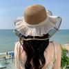 Hat Women's Big Brim Beach Straw Hat Small Fresh Summer Vacation Sweet Mori Versatile Sunscreen Sun Hat